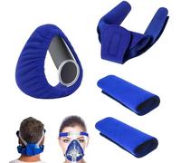 4 Piezas Fundas para Arnés CPAP, 2 Almohadillas Faciales, 1 Cojín para Cuello, 1 Almohadilla Mascarilla CPAP, Cómodo Reduce Puntos de Presión y Enrojecimiento (Mascarilla No)