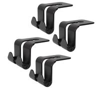 4 Piezas Gancho para Reposacabezas de Asiento de Coche ABS Negro | Accesorio Coche, Organiza Eficazmente, Diseño Práctico y Resistente, para Respaldo, Asiento Trasero y Uso Diario