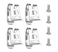 4 Piezas Ganchos de Clip de Cinturón de Acero Inoxidable con Tornillos, Soporte para Taladro Inalámbrico, Compatible con Herramientas, Clip Resistente para Cinturón, Apto para Dispositivos Makita
