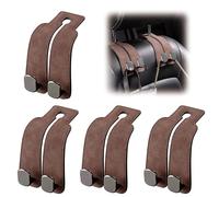 4 Piezas Ganchos para Reposacabezas para Mercedes Benz V-Class Vito e-Vito Viano 108 E W638 W639 W447, Cuero Organizador Asiento Coche Colgador de Bolsos Soporte Trasero Accesorios de Interior