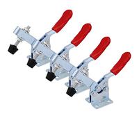 4 piezas GH 201 B Abrazaderas de fijación industrial Tornillo de banco resistente y mordazas de prensa de taladro para soldadura Carpintería Metalurgia Mecanizado CNC Juego de