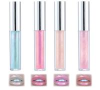 4 Piezas Gloss Labios, Brillo De Labios Diamond Glaze, Brillo Perlado Lipgloss, Multicolor, Cambia De Color, Resistente Al Agua Y A Las Manchas, De Larga Duración Y No Pegajoso (4 Colores)