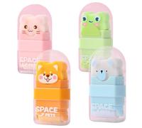4 Piezas Gomas de Borrar Lindos Borrador de Animales Borradores Borrador Suave para Niños Estudiantes, Kawaii Borradores de Lápiz Borradores de Goma para Escribir Dibujo Oficina