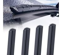 4 Piezas Gomas de Limpiaparabrisas de Repuesto, 800mm Recambio Recargas de Escobilla de Limpiaparabrisas Universal para Automóviles Delanteros