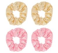 4 Piezas Gomas Para El Cabello Del Intestino Grueso, Cuerdas Para El Cabello Con Lentejuelas, Accesorios Para El Cabello Para Mujer, Accesorios Para El Cabello