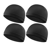 4 Piezas Gorro Ondulado para Hombres Banda Elástica Sedosa Gorros Ondulados para 360 540 720 Ondas Suave Transpirable Satén Durag Unisex Adultos Niños Gorros Gorros Gorro de Ducha