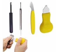 4 piezas Herramientas reparación relojes kit destornillador relojero apertura trasera batería acero inoxidable fácil uso bricolaje profesional