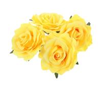 4 Piezas horquilla de simulación de flor horquilla de flor de rosa accesorio para el cabello para mujer s moño pasador gala broche de de tela rosa para niña COLLBATH