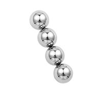 4 Piezas Imanes Pinzas para Pezones Bolas de Anillo para Pezones No Piercing Anillos para Pezones Clips SM Coqueteo Juguetes para Mujeres Adultos Juego de rol Plata