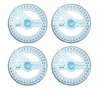 4 Piezas Instrumento De Medición De 360 Metros, Instrumento De Medición Multifuncional, Herramienta De Medición Circular, Accesorios Para Medir El Dibujo De Alumnos