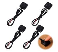4 piezas interruptor momentáneo momentáneo encendido interruptor de apagado 12 V/24 V, mini interruptor de botón para montaje en superficie para bocina de coche, control industrial, experimentos