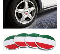 4 piezas Italia Italiana Coche Rueda Cubierta de Buje Stickers Cubierta 56Mm / 2.2 Pulgadas Accesorios para Coche Motocicleta Camión SUV