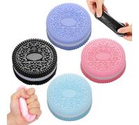 4 piezas Jouet Sensoriel à Presser,Jouets Anti-Stress Enfant Doux Squeeze, Fidget Balls Jouet Sensoriel à Presser, Doux Squeeze Jouets Biscuit (rutina)