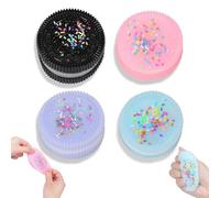 4 piezas Jouet Sensoriel à Presser,Jouets Anti-Stress Enfant Doux Squeeze, Fidget Balls Jouet Sensoriel à Presser, Doux Squeeze Jouets Biscuit (White)