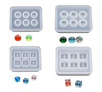 4 Piezas Joyería Molde Silicona, Fundición Joyería Silicona Molde, Manualidades Moldes Silicona, Pulsera Silicona Molde, para Hacer Joyas, Manualidades, Colgante de epoxi, Collar y Pulsera