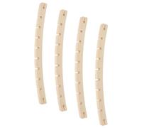 4 Piezas Juego de Barras de Hamaca de Madera Sólida Diseño Curvo | Diseño Portátil y Desmontable para Reparación DIY, Compatible Hamacas Macramé y Tela, Adecuado para Camping y Piscina