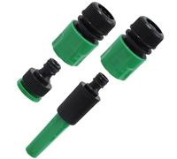 4 Piezas Juego de Conexión para Manguera de Jardín Boquilla de Pulverización Adaptador Grifo Manguera Universal Mezclador Conector de Grifo de 1/2" 3/4" 2 en 1 Conexión Rápida ABS Accesorios