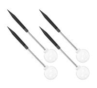 4 Piezas Juguete Comedero Oscilante de Plástico y Metal | Estaca Metálica y Diseño Colgante, Reduce Desperdicio de Pienso, para Pollitos y Palomas en Patio