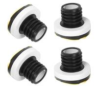 4 Piezas Junta de Repuesto, Plástico y Silicona | Conector Estanco para Baño, Prevención de Olores y Fugas, Uso en Reforma y Mantenimiento