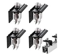 4 piezas Kit de Abrazadera de Extremo de Soporte del Panel Solar Aleación de Aluminio Soporte de Panel Solar 30mm para Paneles Solares Fotovoltaicos con Altura de Módulo de 25-50 mm, con Tornillos
