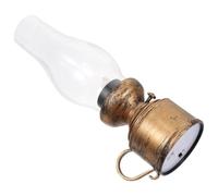 4 Piezas Lámpara de Aceite LED Vintage Dorada de Plástico