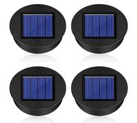 4 Piezas Lámparas Solares de Repuesto Superior, Accesorios de Repuesto Luz Solar, Caja Batería Solar, Parte Superior de Repuesto de Luces Solares para Aire Libre, Jardín, Decoración Patio (8CM)
