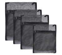 4 Piezas Laundry Bag Mesh for Washing Machine, Mesh Laundry Bag Reutilizables, Saco para Lavar Ropa con Cremallera, para Lavandería, Lavadora, Bolsa Seca, Bolsa de Almacenamiento de Viaje(Negro)