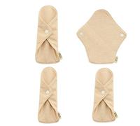 4 Piezas Lavable Almohadilla Menstrual Compresas de Algodón para Mujeres en Posparto