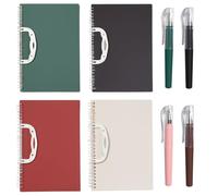 4 Piezas Libreta Pequeña, A6 Cuaderno De Bolsillo Colorido con Bolígrafo, Cuaderno Espiral Mini Block De Notas To Do List Notebook para Viajes, Escuela, Trabajo