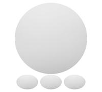4 Piezas Lienzo Circular Blanco para Pintar, Ejercicio de Óleo | Lienzo Estirado, 40cm, Reutilizable, Alta Fidelidad Cromática, Uso en Decoración del Hogar y Educación Artística