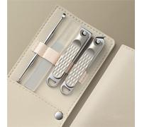 4 Piezas Lima De Uñas Tijeras De Uñas Clipper Manicura Pedicura Kit Conveniente De Usar Juego De Manicura Resistente para Viajar,Blanco,A