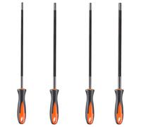 4 Piezas Lima Redonda,Lima de Cadena para Afilar la Motosierra Limas de Metal de Afilador con Mango 4 Tamaños de 3,2mm/4,0 mm/4,8 mm/5,5 mm