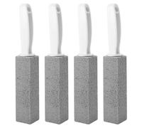 4 Piezas Limpieza Piedra Pomez, Bloque para Limpieza WC Piedra Pómez Limpiadora Cleaning Block WC Limpiador de Inodoros Piedra Pomez para Limpieza Piedras de Limpiezas con Mango para Baño, Aseo