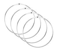 4 Piezas Llavero Grande 150 mm Anillo de Metal Versátil con Cierre Sencillo Anillos Metálicos Grandes Anillo para Manualidades Anillas para Llaveros Anillas Encuadernar para Colgar Llaves Toallas