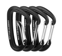 4 Piezas Llavero para Montañistas, 8 KN, 800 kg, Ganchos de Llavero de Aluminio, no para Escalada