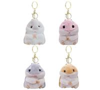 4 Piezas Llaveros De Hamster Peluche, Llaveros Lindos, Llaveros Infantiles, Llaveros Divertidos, Llaveros Decorativos