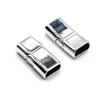 4 piezas/lote de cierres magnéticos con hebilla de conector para bricolaje (8 x 5 mm) (10 x 5 mm) (12 x 6 mm) para pulseras de cuero, accesorios para hacer joyas