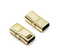 4 piezas/lote de cierres magnéticos con hebilla de conector para bricolaje (8 x 5 mm) (10 x 5 mm) (12 x 6 mm) para pulseras de cuero, accesorios para hacer joyas