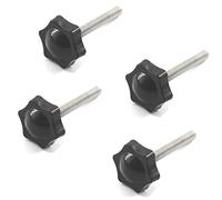 4 piezas M12 x 40 mm rosca de acero inoxidable de repuesto estrella perilla de apriete tornillo de apriete mano tornillo de apriete