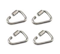 (4 piezas) M6 Triángulo de enlace rápido 304 acero inoxidable con bloqueo Delta de cadena seguridad