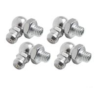 4 piezas M6 x 1 mm 90 grados métricas para pezón de grasa de hierro galvanizado para sistemas hidráulicos y maquinaria industrial