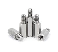 4 piezas M8×25mm+15mm Espaciador de separación de pilares de acero inoxidable macho hembra hexagonal PCB espaciador de placa base