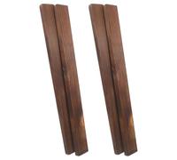 4 Piezas Madera para Manualidades Listones Rectangulares Carbonizada, | Textura Fina y Veta Uniforme, Uso Interior y Exterior, Estabilidad Mejorada, Ornamentos y Molduras Decorativas