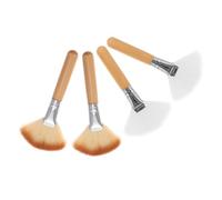 4 Piezas Maquillaje de Ventilador para Polvo y Blush Aplicadores de Iluminación Cepillos de Maquillaje para Facial Salón