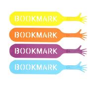 4 Piezas Marcadores 3D de Dibujos Animados, Marcador Libro novedoso, Funny Help Me Bookmark, Novedad Regalo Divertido para Papelería Escolar Material de Oficina de Regalo, 4 Colores