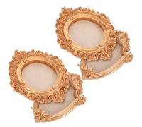 4 Piezas Marco de Fotos Magnético Vintage Conchas Marinas Dorado | Decoración Marina Elementos Antiguos, Imán sin Daños, Adecuado para Oficinas y Hogares, Caja de Obsequio Incluida