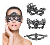 4 Piezas Máscaras Mujer para Fiesta de Chicas Noche de Mascara, Máscaras de Carnaval Venecianas