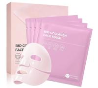 4 Piezas Mascarilla De Gel De Gelatina De Colágeno Rosa, Mascarilla Facial de Hidratación Profunda con Colágenos, Mascarillas de Colágeno, Hidratante, Antiarrugas, Reducir Las Líneas Finas