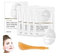 4 Piezas Mascarillas Faciales, Mascarilla Colageno, Collagen Mask, Mascarilla Colageno, Hidratante y Antiarrugas, Lifting y Atenuador Poros, Apto para Todo Tipo Pieles