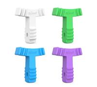 4 piezas masticables para alineadores Invisalign, alineadores de ortodoncia, charolas de alineador, asientos, silicona duradera de grado médico, compatible con tirantes invisibles (varios colores)